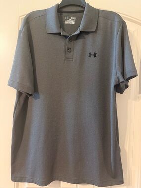 Under Armour Gray Men's Polo Shirt with Logo